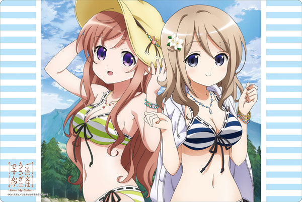ブシロード ラバーマットコレクション ご注文はうさぎですか？？ ～Dear My Sister～ 『青山ブルーマウンテン＆モカ 水着ver.』