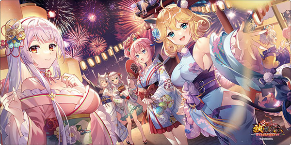 ブシロード ラバーマットコレクション V2 Vol490 『放置少女～百花繚乱の萌姫たち～』花火大会2021ver.