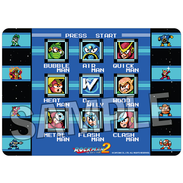 ロックマン2 Dr.ワイリーの謎 イラストプレイマットNT セレクトステージ