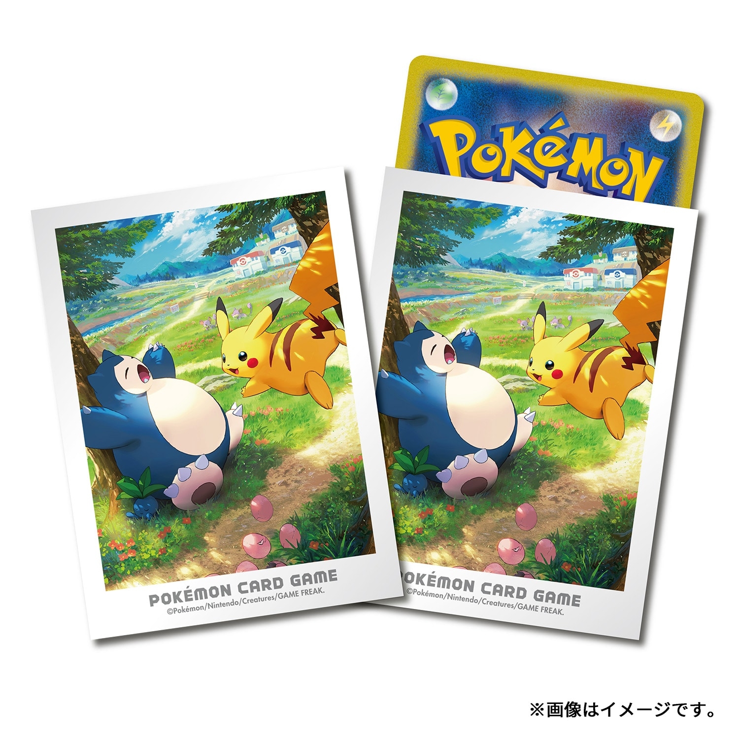 ポケモンカードゲーム デッキシールド カントーの冒険 ピカチュウ＆カビゴン