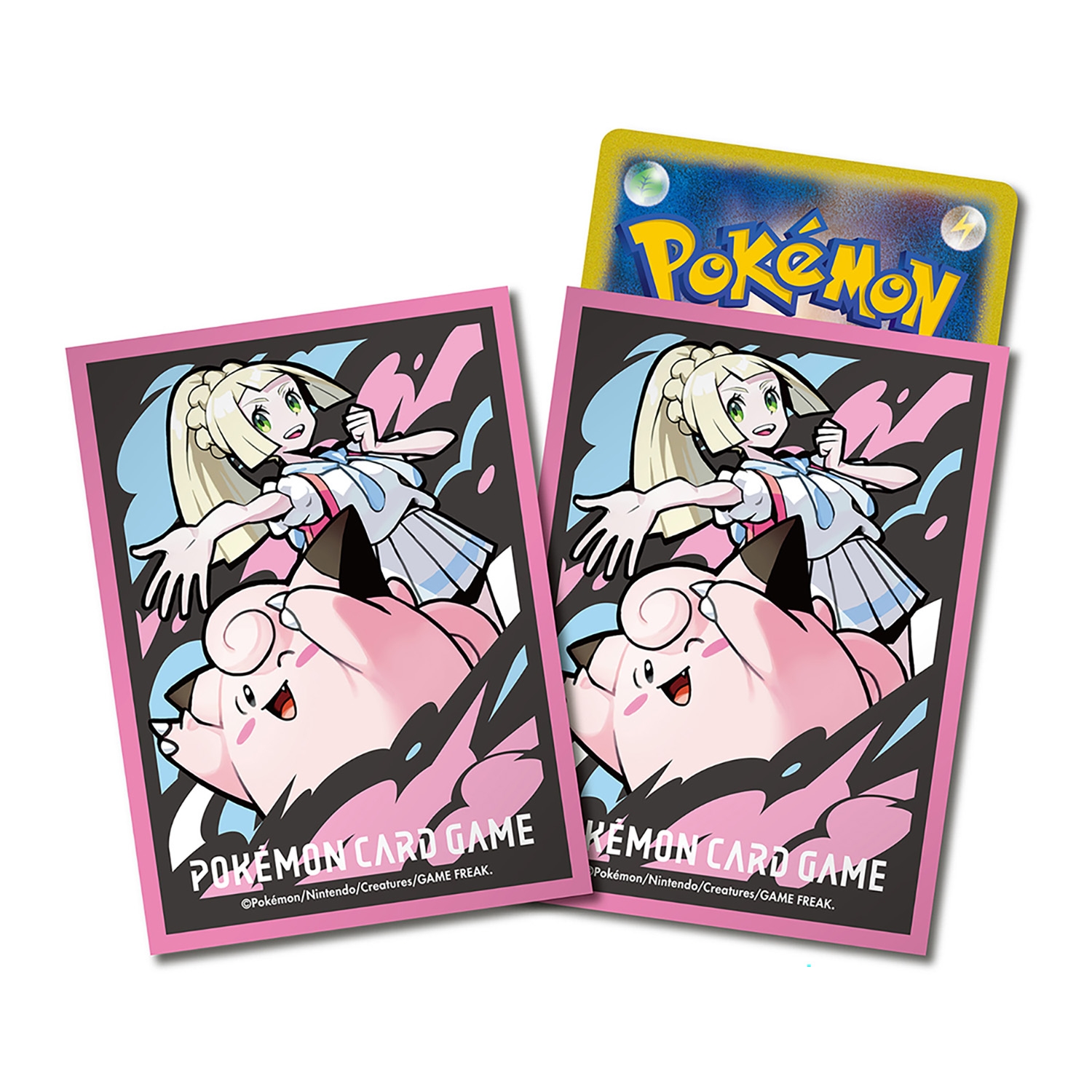ポケモンカードゲーム デッキシールド リーリエ＆ピッピ【ピンク】