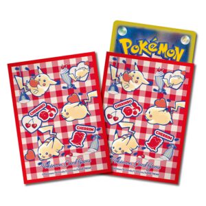 ポケモンカードゲーム デッキシールド ピカチュウとハート【レッド】