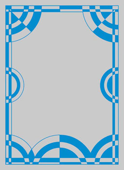 キャラクタースリーブプロテクター 【世界の文様】 「モノトーン ブルー」 パック