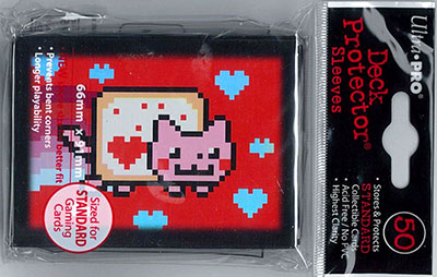 MTG公式サプライ 通常サイズカード用デッキプロテクター(ハードスリーブ) NYAN CAT VALENTNYAN 50枚入りパック