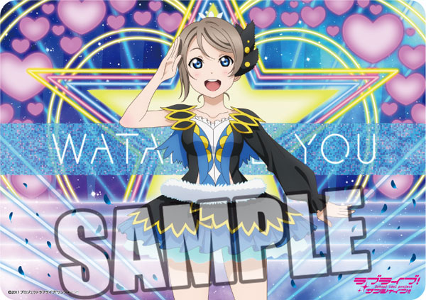 キャラクター万能ラバーマット ラブライブ！サンシャイン！！「渡辺曜」WATER BLUE NEW WORLD Ver.
