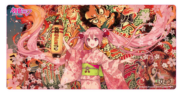 「弘前ねぷたまつり」×「桜ミク」 プレイマット ill.by iXima