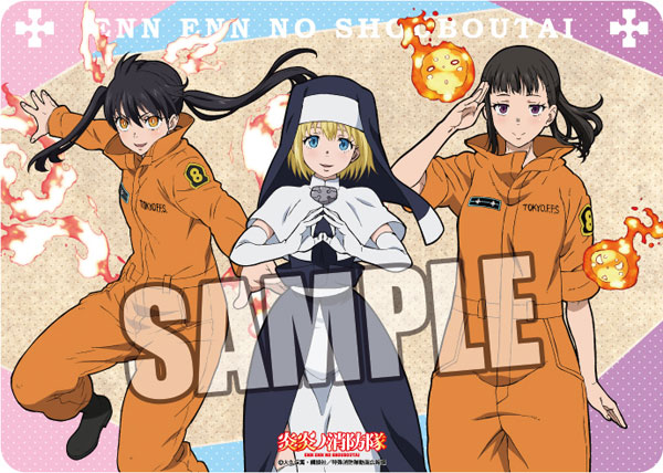 キャラクター万能ラバーマット 炎炎ノ消防隊「マキ・アイリス・タマキ」