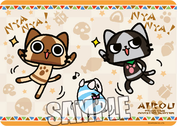 キャラクター万能ラバーマット AIROU FROM THE MONSTER HUNTER「アイルー＆メラルー」