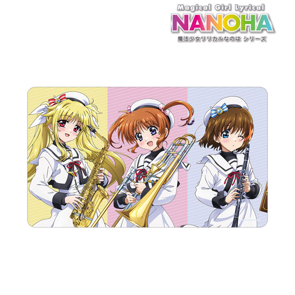 魔法少女リリカルなのはシリーズ 描き下ろし なのは＆フェイト＆はやて 吹奏楽 マルチデスクマット