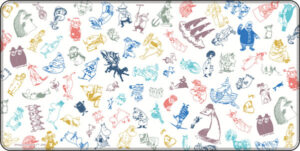 ムーミン デスクマット ラインアート