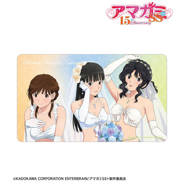 アマガミSS+plus 描き下ろし 絢辻詞＆桜井梨穂子＆棚町薫 ウェディング水着ver. マルチデスクマット
