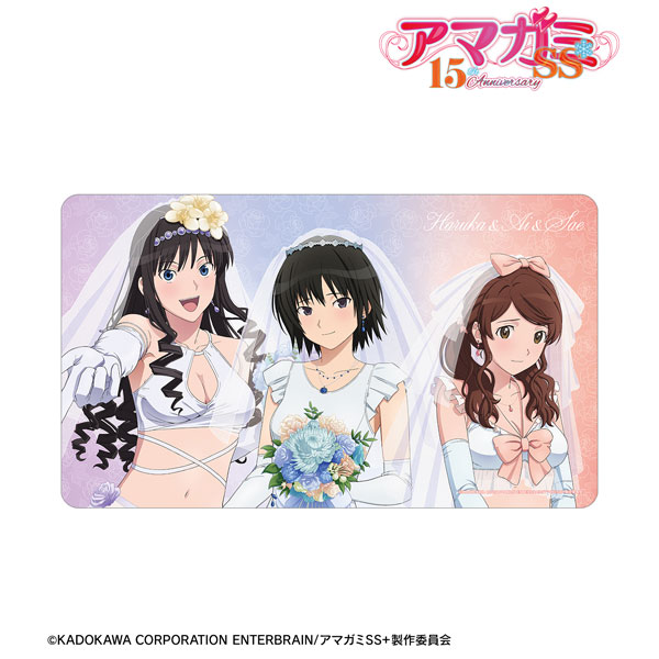 アマガミSS+plus 描き下ろし 中多紗江＆七咲逢＆森島はるか ウェディング水着ver. マルチデスクマット