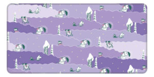ムーミン SNOWY WAY HOME デスクマット パープル