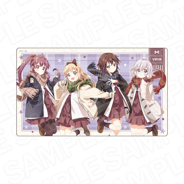 ゆるゆり ラバーデスクマット 京子＆結衣＆綾乃＆千歳 マフラー ver.