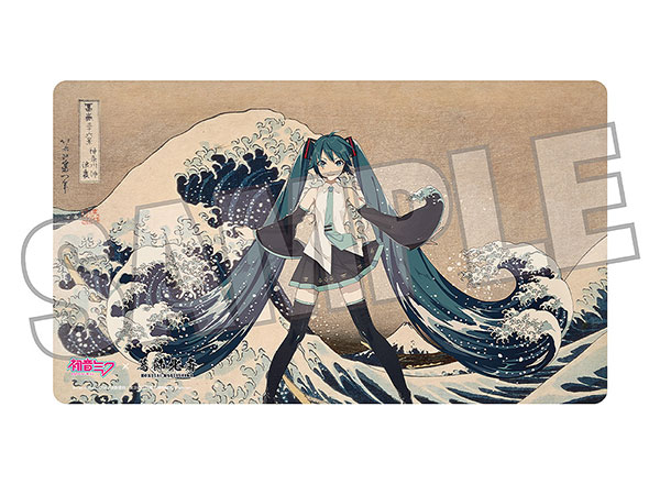 初音ミク×葛飾北斎 iXima デスクマット 神奈川沖波裏