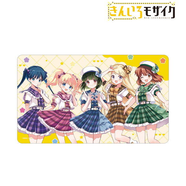 きんいろモザイク 原悠衣先生 描き下ろし 集合 アイドル風衣装ver. マルチデスクマット