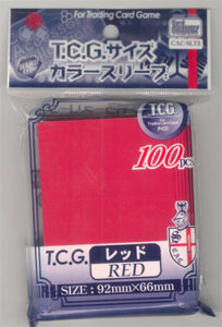 カードアクセサリコレクション カラースリーブ T.C.G.サイズ レッド(光沢) パック