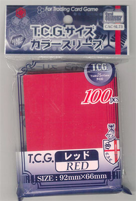 カードアクセサリコレクション カラースリーブ T.C.G.サイズ レッド(光沢) パック