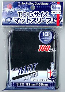 カードアクセサリコレクション マットスリーブ T.C.G.サイズ マットブラック BOX