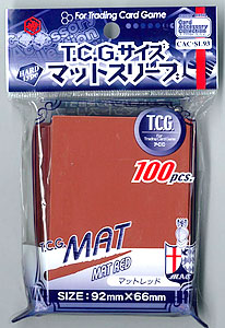 カードアクセサリコレクション マットスリーブ T.C.G.サイズ マットレッド パック