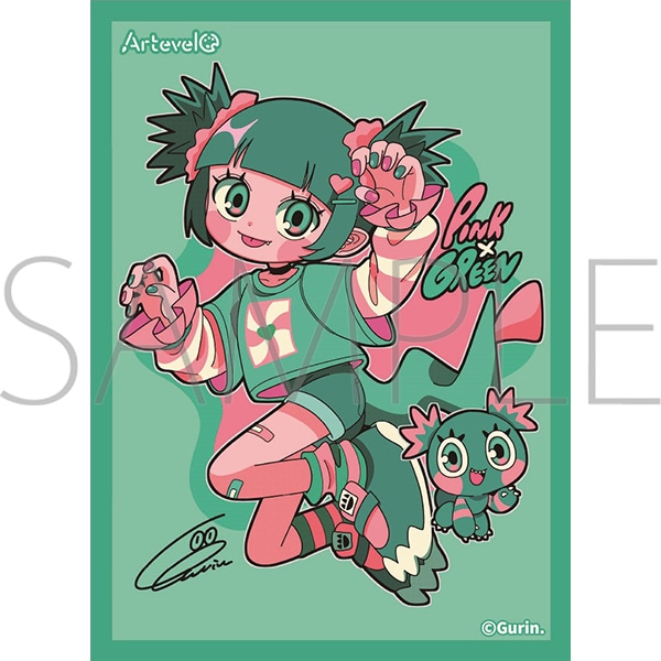 Artevelo カードスリーブ Gurin. Candy dinosaur art-012