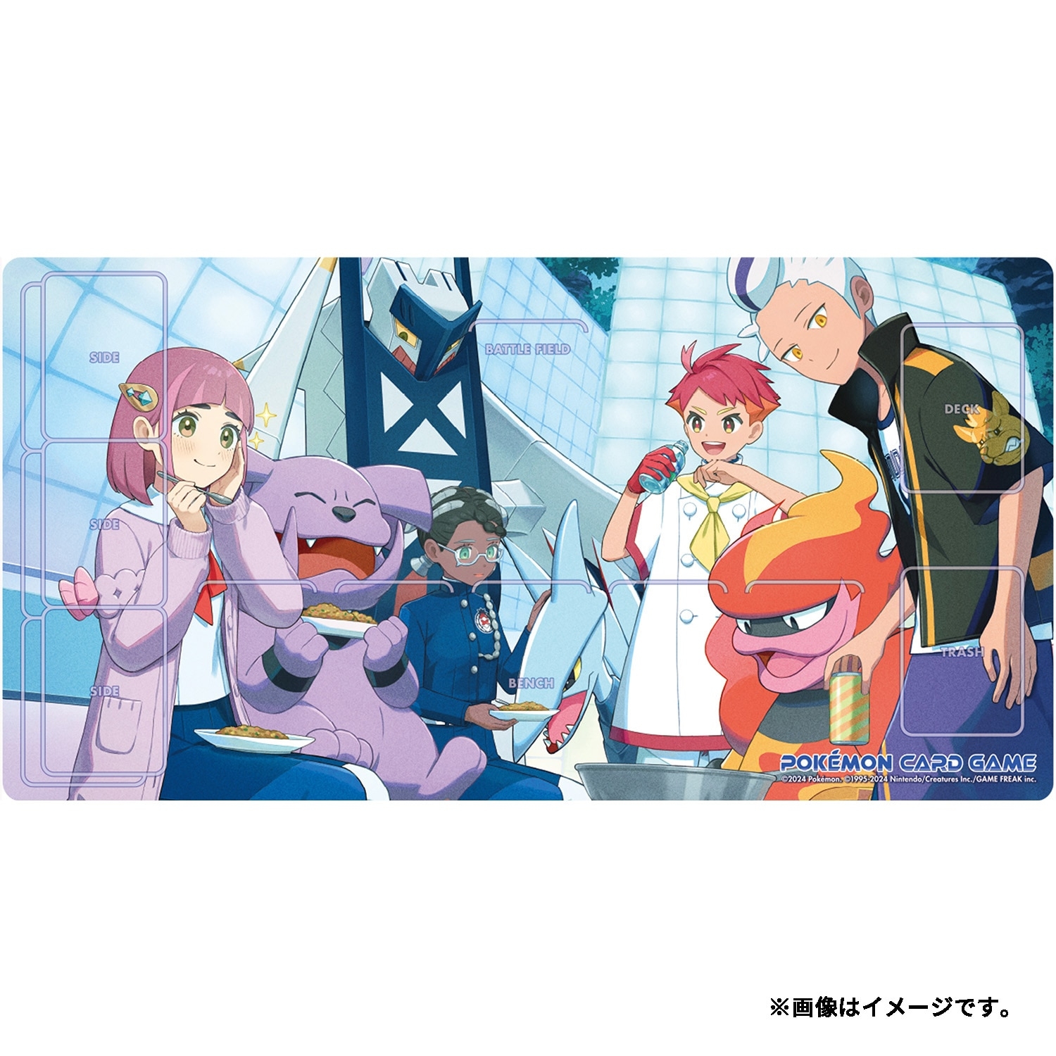 ポケモンカードゲーム ラバープレイマット POKÉMON TRAINERS -ブルーベリー学園-