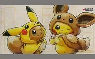 ポケモンカードゲーム ラバープレイマット FAN OF PIKACHU＆EIEVUI ポケモンセンター限定
