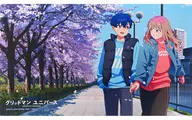 グリッドマン ユニバース 描き下ろしラバーマット(プレイマット) 蓬＆夢芽/桜デート