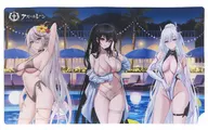 アズールレーン 描き下ろしラバーマット(プレイマット) ナイトプール
