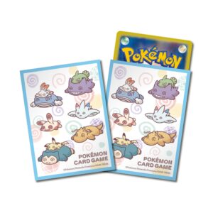 ポケモンカードゲーム デッキシールド ちからつきた【ブルー】