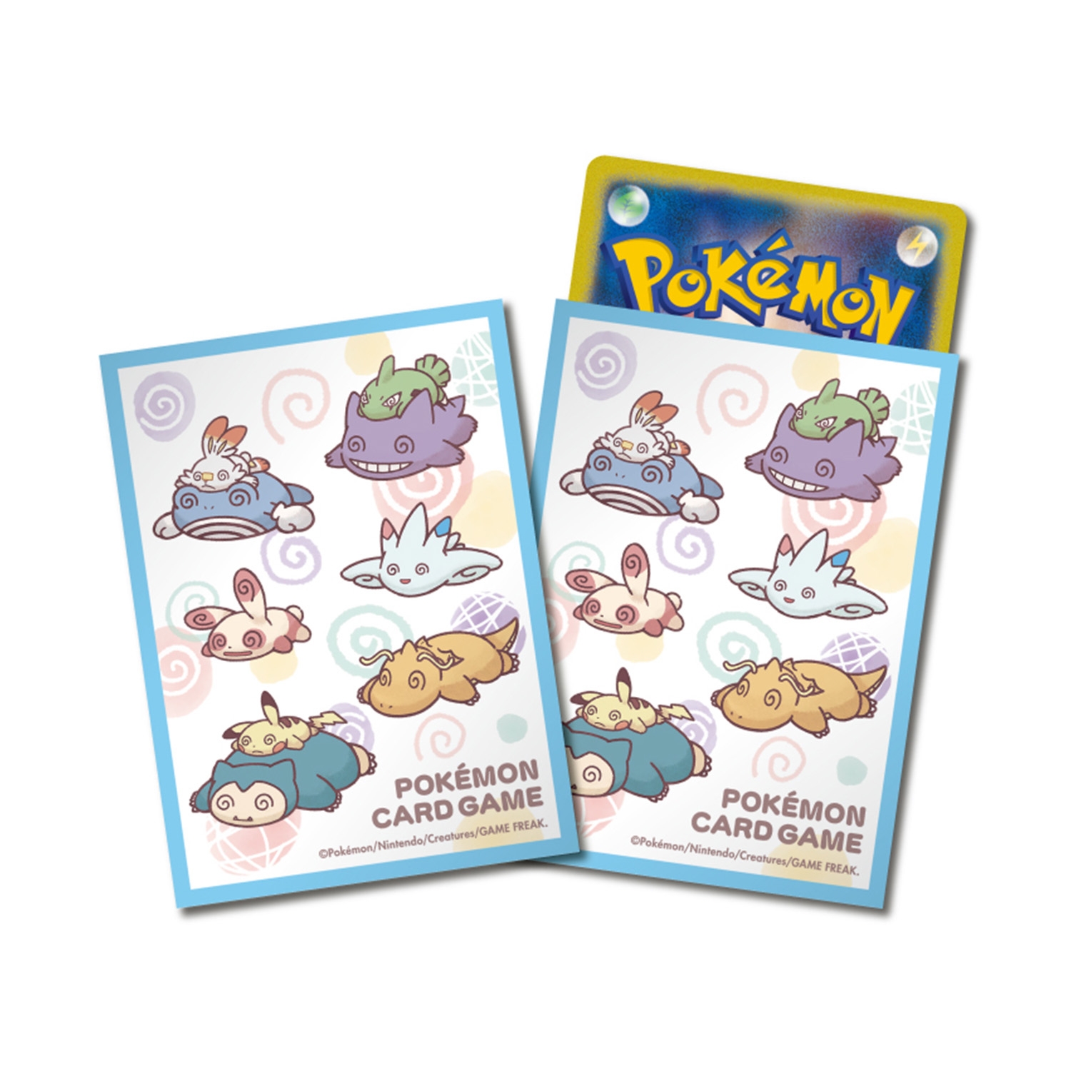ポケモンカードゲーム デッキシールド ちからつきた【ブルー】