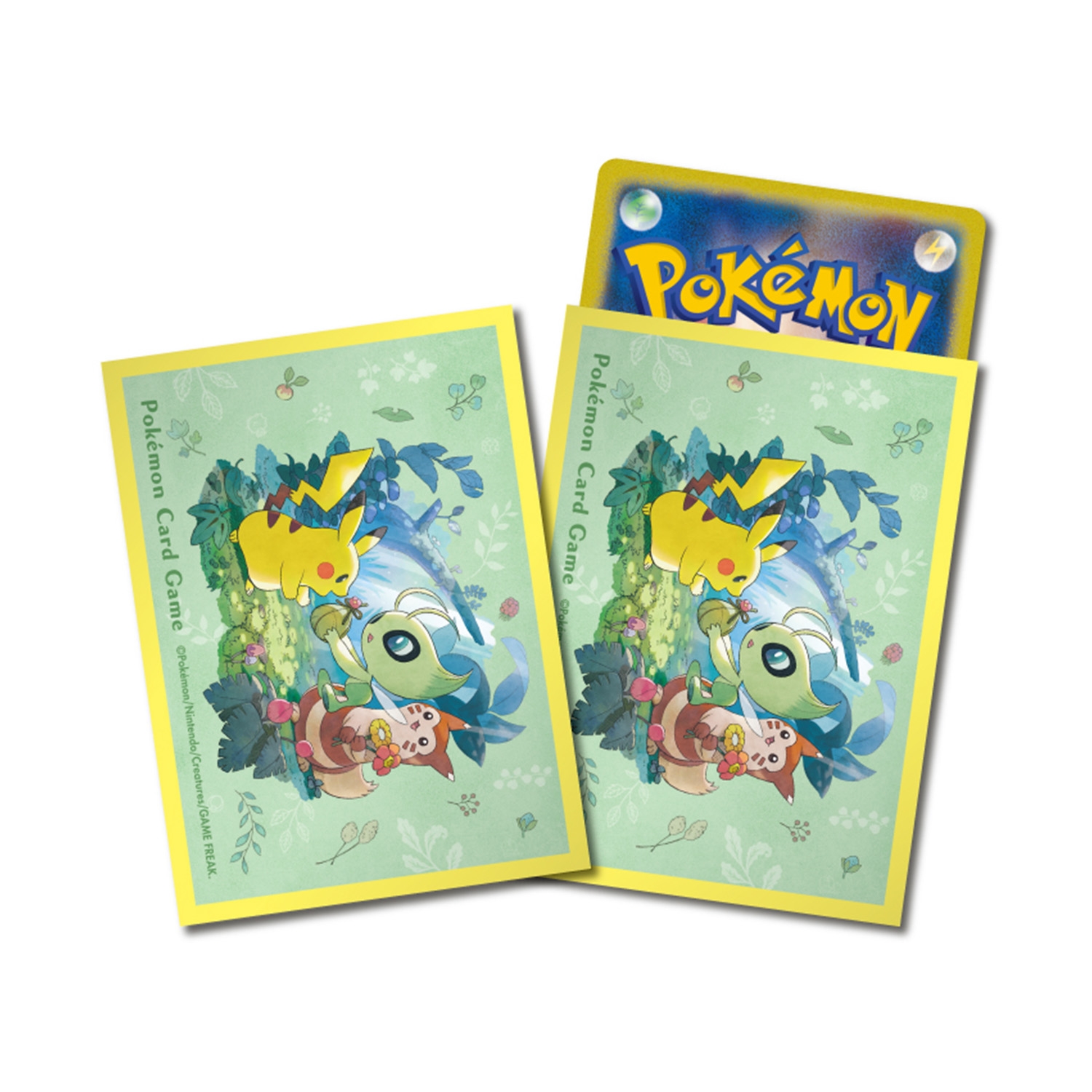 ポケモンカードゲーム デッキシールド もりのおくりもの【イエロー】