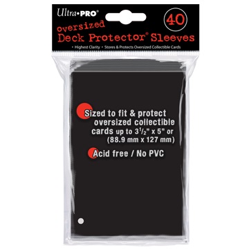 40ct Black Oversized Deck Protector sleeves 40ct