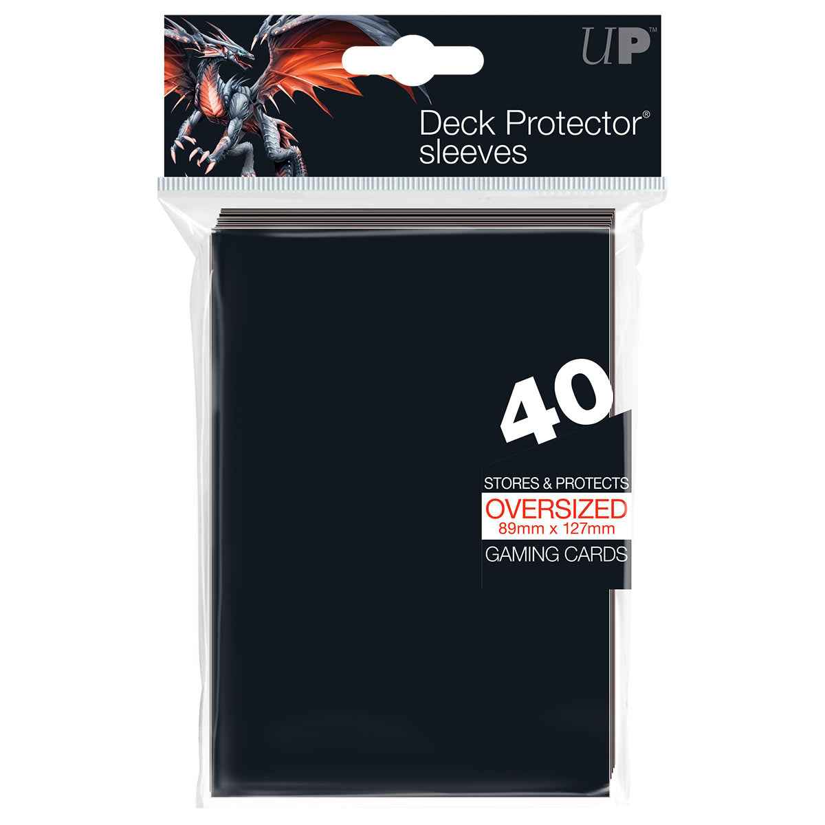 Black Oversized DECK PROTECTOR® Sleeves (40ct)