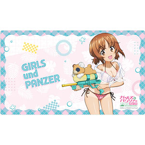 ガールズ&パンツァー 最終章 描き下ろしラバーマット 西住みほ 水鉄砲 日焼けVer.