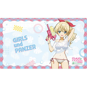ガールズ&パンツァー 最終章 描き下ろしラバーマット ダージリン 水鉄砲 日焼けVer.