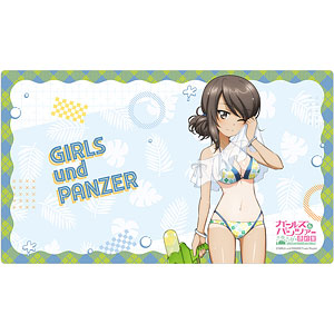 ガールズ&パンツァー 最終章 描き下ろしラバーマット ミカ 水鉄砲 日焼けVer.