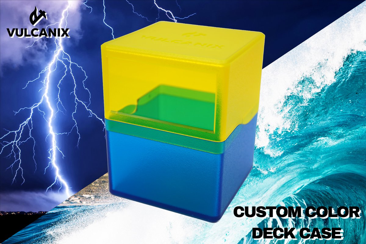 VULCANIX CUSTOM COLOR DECK CASE イエロー×ブルーの組み合わせ例