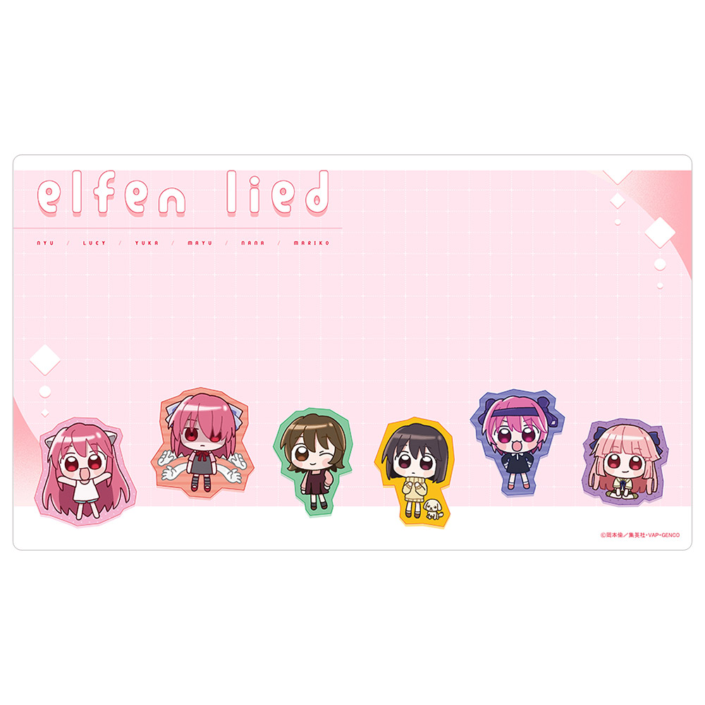 エルフェンリート ミニキャラ ラバーマット