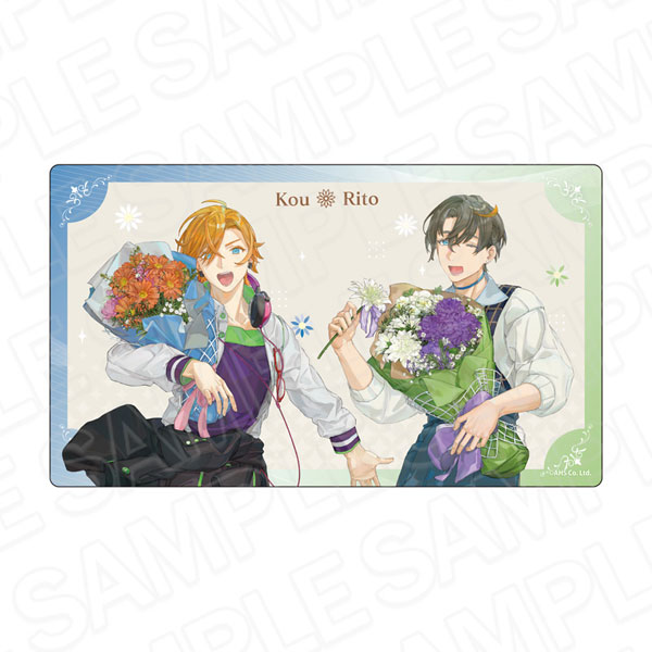 AHSキャラクターズ ラバーデスクマット 水奈瀬コウ&水奈瀬リト flower ver.