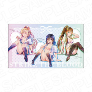 ストライク・ザ・ブラッドFINAL ラバーデスクマット PALE TONE series 雪菜＆浅葱＆紗矢華 尻もち ver.