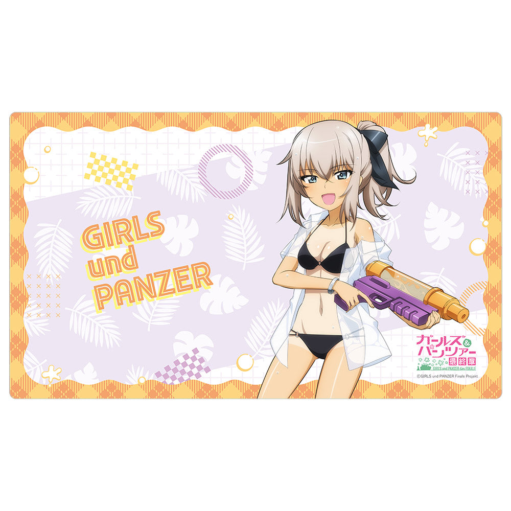 ガールズ&パンツァー 最終章 描き下ろしラバーマット 逸見エリカ 水鉄砲 日焼けVer.